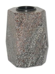 Nature stone memorial vase in different types of granite