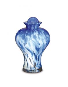 Bohemian Crystal glass cremation urn