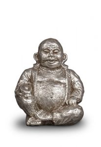 Buddha Mini Urn for Cremation Ashes - silver