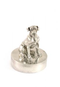 Boxer urn silver tin