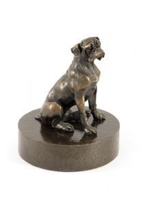 Boxer urn bronzed