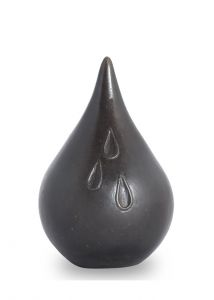 Bronze cremation urn for ashes 'Teardrop'