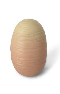 Handmade keepsake urn for ashes 'Cocoon' orange yellow