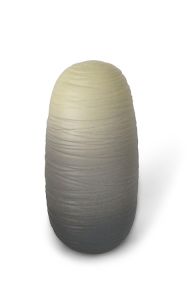 Handmade Urn for Ashes 'Cocoon' grey green
