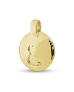 Ashes pendant cat (14 krt. yellow gold)