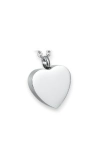 Stainless steel ash pendant 'Heart'