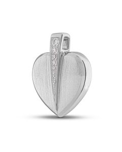 Ashes pendant with zirconia stones 'Heart'
