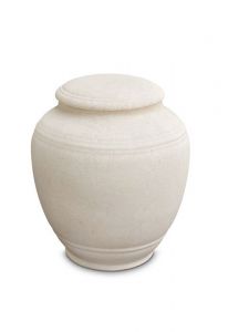Mini cremation urn for ashes of porcelain 'Classica' - Beige