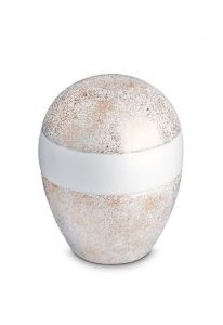 Keepsake urn of porcelain 'Planet' - Pure Gold Stardust