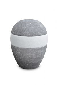 Keepsake urn of porcelain 'Planet' - Belgian bluestone and ice
