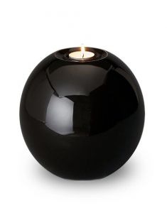 Ceramic cremation ashes urn 'Harmony' black | SALE