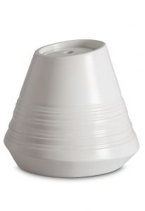 Porcelain urn for ashes 'Maya' matte white