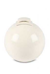 Porcelain Cremation Urn for Ashes 'Siena' white