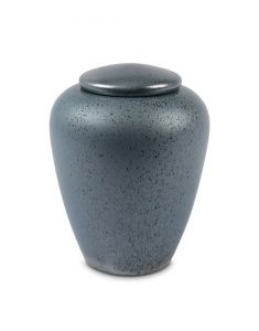 Silver-blue ceramic urn