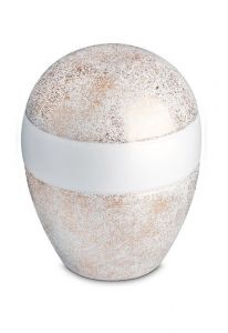 Porcelain urn for ashes 'Planet' - Pure Gold Stardust