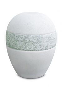 Porcelain urn for ashes 'Planet' - Ice and water