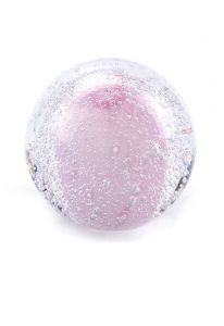Crystal glass keepsake urn 'Drop'