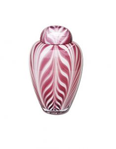 Bohemian Crystal glass funeral urn