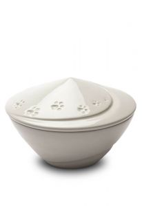 Pet cremation ashes urn with paw prints