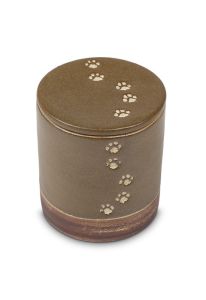 Pet urn with pawprints