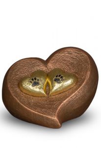 DUO pet urn heart with space for two pets