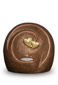 Keepsake Cremation Urn “Eternal Bond” with Candle Holder, for Two Adults