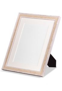 Wooden photo frame beige 24x18 cm