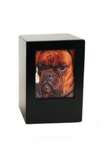 Black photo frame urn box MDF