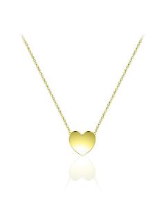 Yellow gold plated memorial necklace Heart