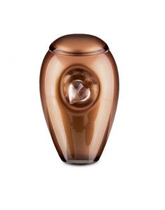 Crystal glass cremation urn