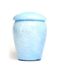 Glass cremation urn