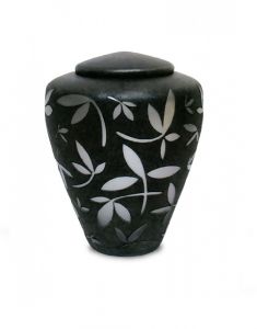 Glass funeral urn 'Silver'