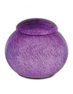 Glass cremation urn