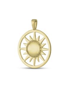 Ash jewel pendant 14 krt. yellow golden sun