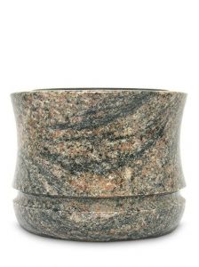 Nature stone memorial flower pot 'Round' in different types of granite