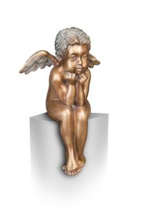 Memorial Statue of Angel, Sitting – 3D, freestanding, dowel on the bottom