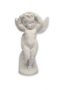 Polystone angel tombstone sculpture