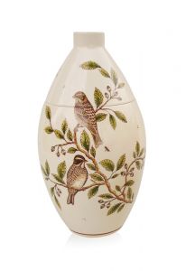 Hand painted urn 'Birds'