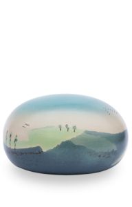 Handmade ceramic cremation urn 'View'