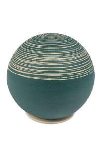 Spherical cremation ashes urn 'Petrol Slib'