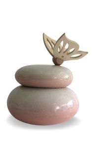 Handmade ceramic funeral urn 'Butterfly'