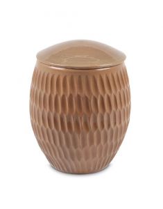 Ceramic urn for ashes - Mocha brown