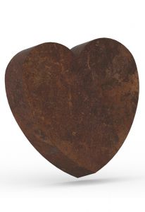 Bronze cremation ashes urn 'Heart' for adults
