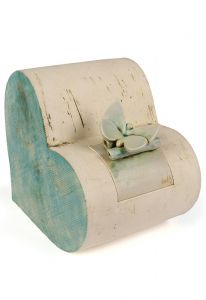 Heart shaped cremation urn 'Devoted'