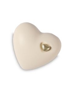 Mini urn 'Always in our hearts' beige