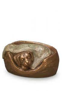 Dog cremation ashes urn 'Sleeping dog'