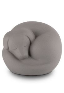 Dog Urn “Sleeping Dog”, Dark Grey
