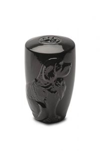 Pet cremation ashes urn 'Dog' with paw print
