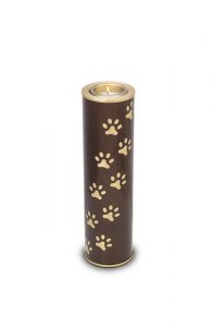 Pet cremation ashes urn with candle holder