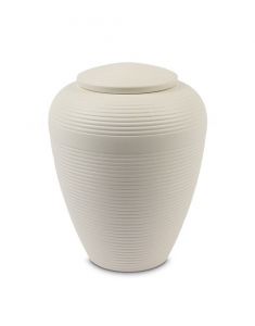 Ceramic Urn for Ashes 'Art for Eternity' White